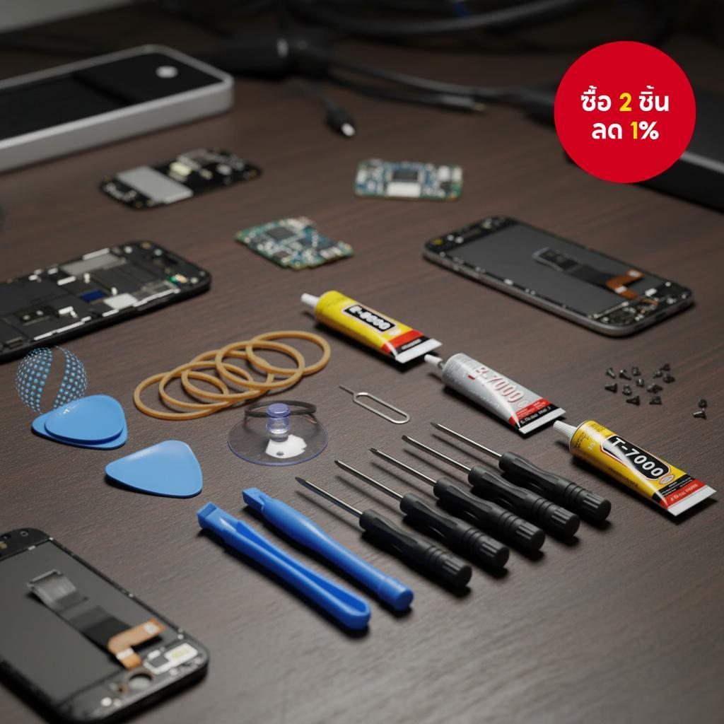 ชุดกาว B7000 E8000 T7000 กาวแรงพิเศษ 3ml-110ml พร้อมเครื่องมือ DIY 11 ชิ้น สําหรับติดสติ๊กเกอร์โทรศั
