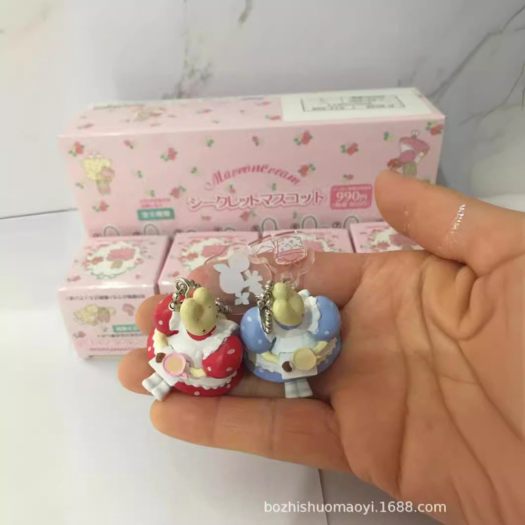 สต็อกพร้อม#茉莉兔 Marron cream Pendant Mystery Box Box Egg Capsule Toy All 8 Types Dim Sum Girl Dolls l