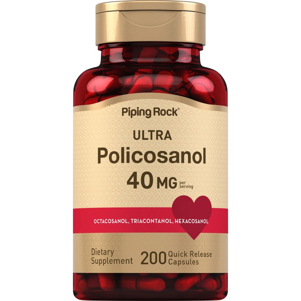 Ultra Policosanol 40 mg. -per serving-  (200Capsules) โพลิโคซานอล