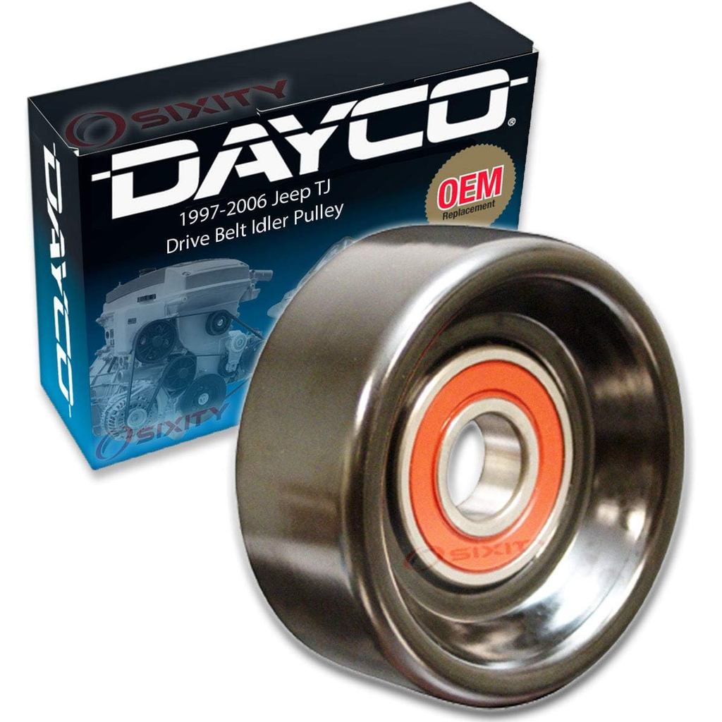 Dayco Drive Belt Idler Pulley เข้ากันได้กับ Jeep TJ 2.5L 4.0L L4 L6 1997-2006