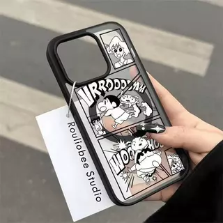 เคสโทรศัพท์ชินจังสุดน่ารัก เข้ากันได้กับ iPhone 17 Pro 16 15 Plus 14 13 Pro Max 12 11 เคสแม่เหล็กคุณภาพสูง ZTMSCX0263