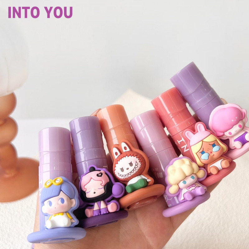 INTO YOU Into You * Pop Mart Bubble MATT Collaboration Lip Gloss Non Stick Cup Long-Lasting Hydratio