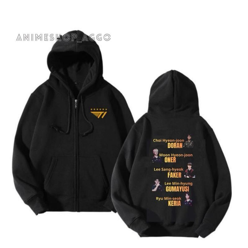 6 STAR T1 Team sweatshirt Faker, Oner, Keria, Doran, Gumayusi ทุกขนาด ทรงหลวม น่าใส่