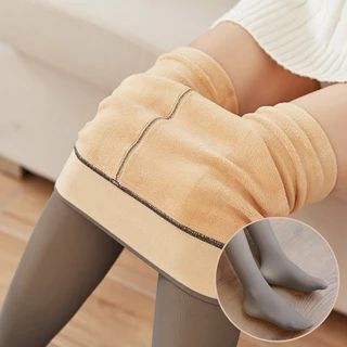 🚀 ส่งด่วน! 🔥 ถุงน่องผ้าฟลีซหนา 300g เอวสูง เก็บหน้าท้อง 🧦 สีดำ/สีเนื้อ นุ่มสบายไม่ขาดง่าย