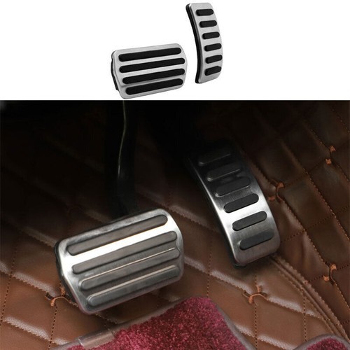 For Volvo XC40 2019-22 Silver Titanium Brake&Gas Pedal Accelerator Pad Cover 2x