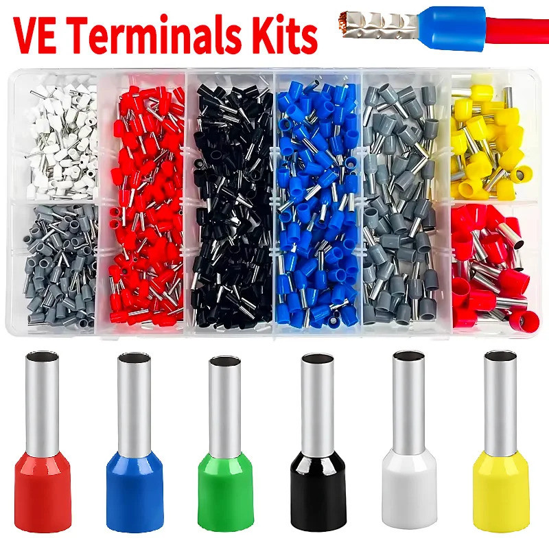 เทอร์มินัลฉนวน E0508/e7508 แพ็ค 200-1900 ชิ้น | ขั้วต่อสายไฟแบบวงแหวนสําหรับไฟบ้าน