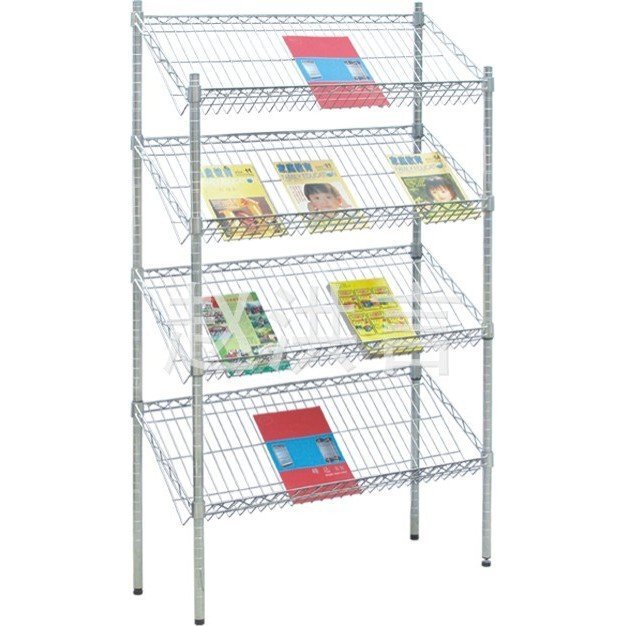 4 ตาข่ายไฟฟ้าเฉียง Chrome-Plated Supply ชั้นวางลวดเหล็กปริมาณมาก Yiwu โรงงานขายตรงชั้นวางฮาร์ดแวร์ 5