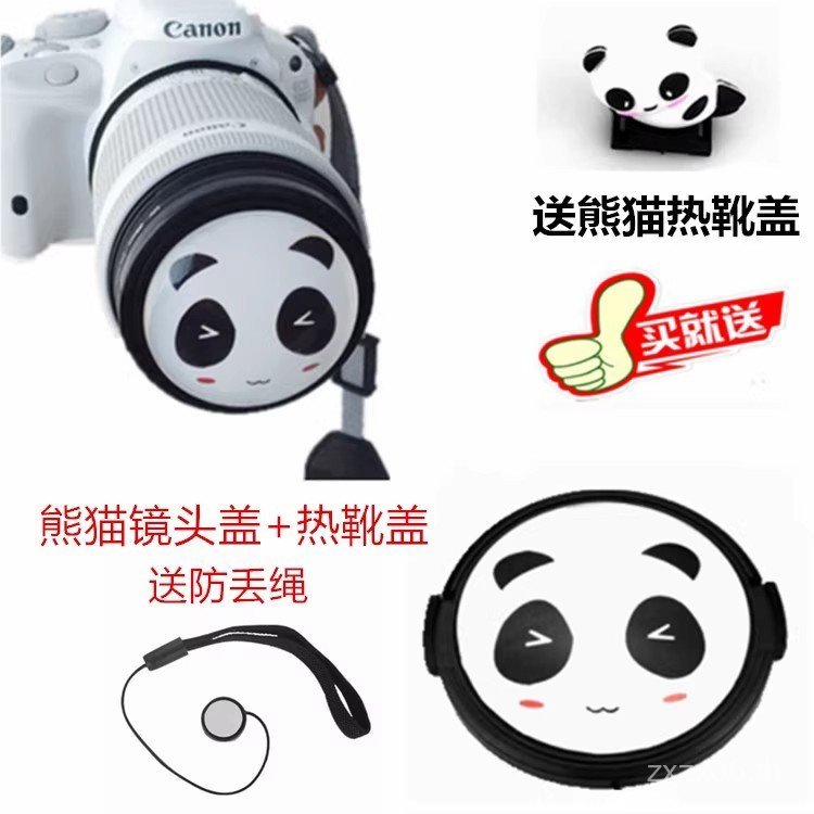 เหมาะสําหรับ Canon EOS R5 R6 R7 R10 M20 200D 850D 600D 6D ฝาครอบเลนส์กล้องการ์ตูน
