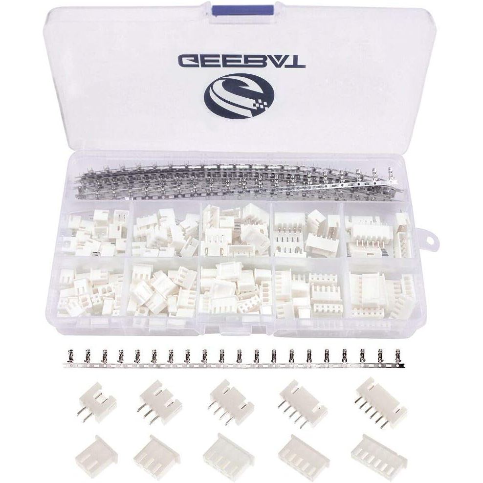 GeeBat 460 ชิ้น 2.54 มม.JST-XH Connector Kit 2.54 มม.หญิง Pin Header และ 2/3 / 4/5 / 6 Pin Housing C