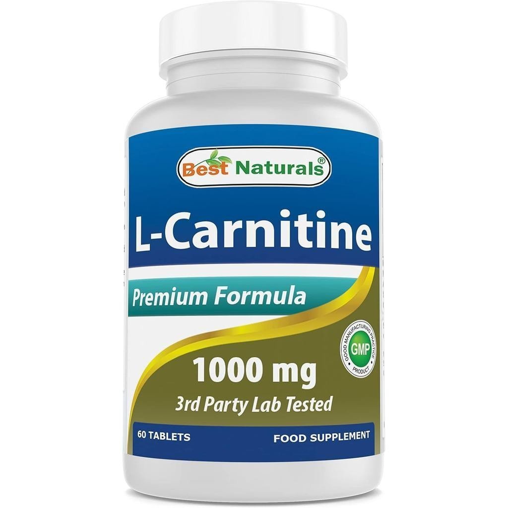 Best Naturals L-Carnitine 1000mg 60 เม็ด (60 จํานวน (แพ็ค 1))