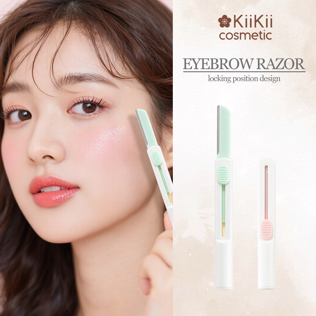 KiiKii Cosmetic 2 ชิ้น กันคิ้ว ที่กันคิ้ว แบบยืดหดได้ มีดกันคิ้ว ใช้ได้ทั้งผู้หญิงและผู้ชาย