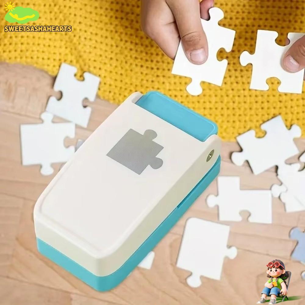 SWEETSASHA Craft Punch, Handmade Embosser Mini Stamp Punch Embosser, Stamp Shape Border Punch Multi-