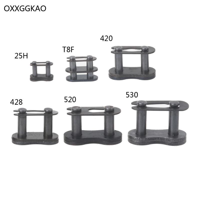 OXXGGKAO โซ่รถจักรยานยนต์ Master Buckle Ring Link 25H T8F 420 428 520 530 Connector