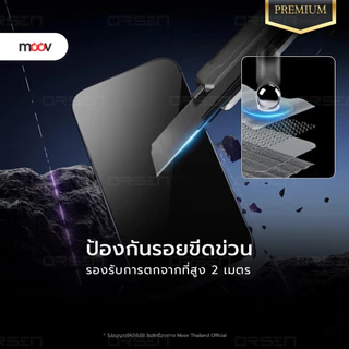 [ส่งด่วน] Moov FG03 ฟิล์มกระจก สำหรับ ไอโฟน 17 Pro Max 17 Air 17e 16 Pro 16e 15 Plus 14 13 ฟิล์มใส ไร้ขอบ