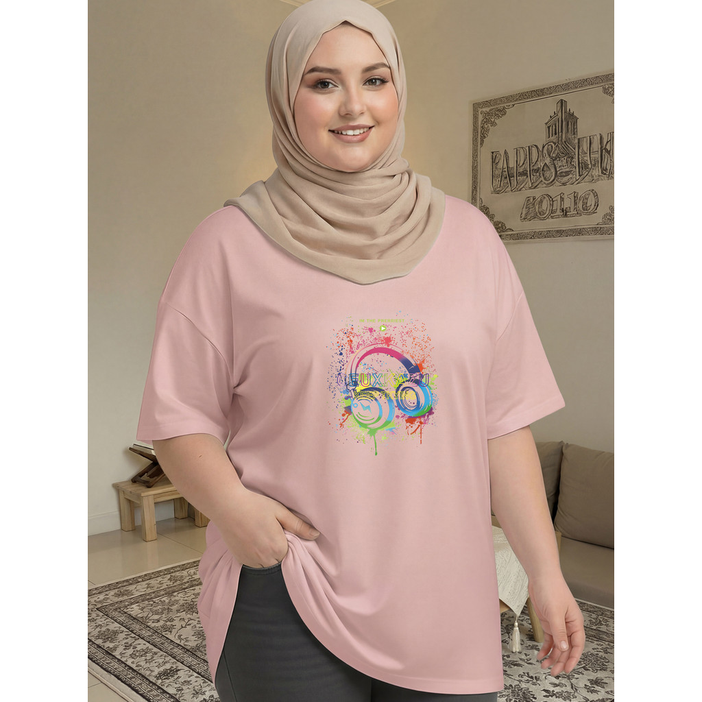 2Y756 [AIYOU] XL-5XL T เสื้อผู้หญิง PLUS ขนาดสบายๆสไตล์เกาหลี Crop Top สุภาพสตรีเสื้อผ้า Ba