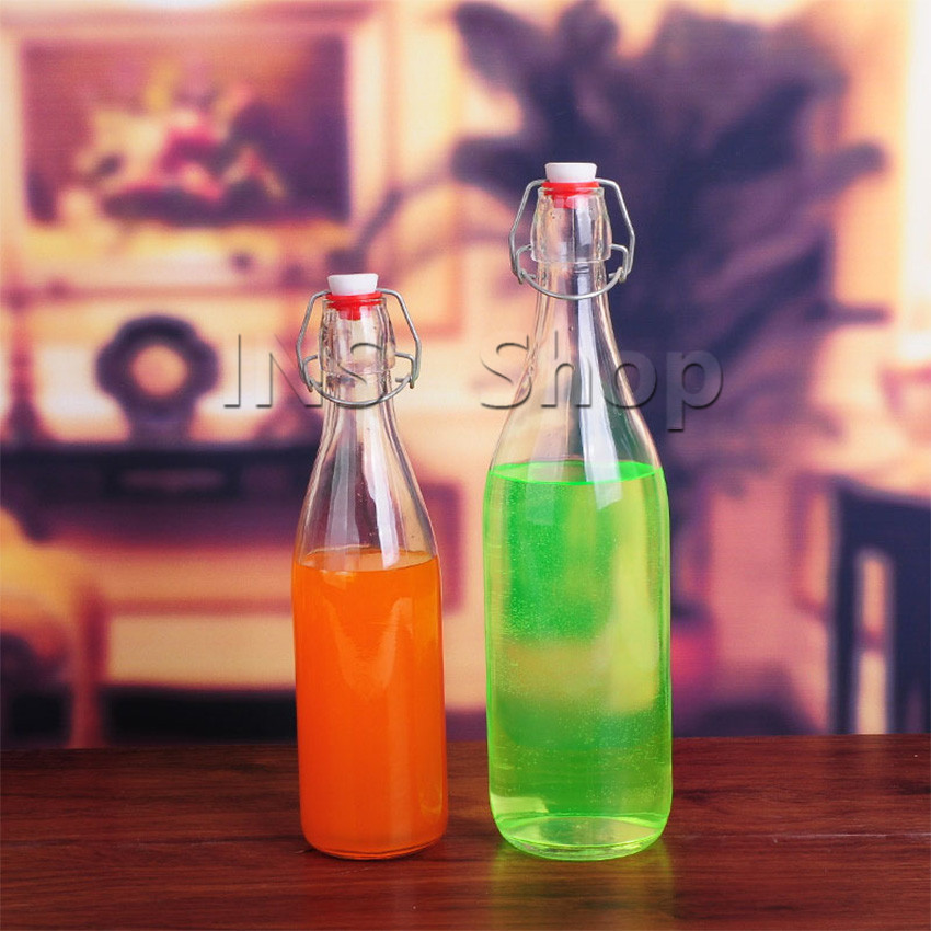 INS ขวดแก้วสุญญากาศพร้อมฝา เก็บน้ำ ขอเหลว Sealed glass bottle