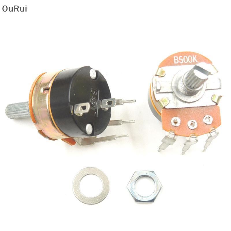 {B&C Dec} 1 ชิ้น WH138-1 ตัวควบคุมความเร็วความต้านทานที่ปรับได้พร้อมสวิตช์ Potentiometer B500K {th}