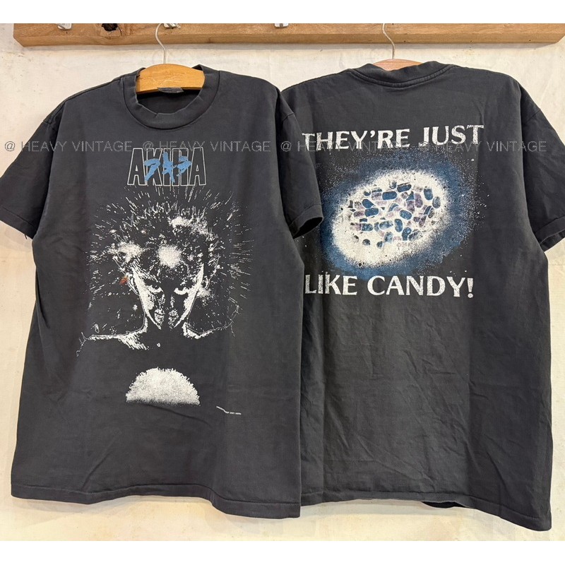 AKIRA THEY'RE JUST LIKE CANDY Bio Washed เสื้อวินเทจ เสื้อการ์ตูนตำนาน heavy vintage shirt