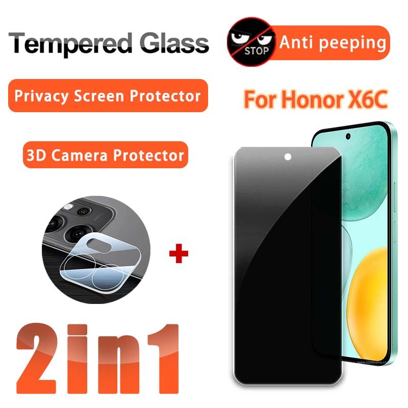 2 in 1 ฟิล์มกันรอย Honor X6C กระจกนิรภัยฟิล์มสำหรับ Honor X6C X7D X9D X6A X6B X7A X7B X7C X8A X8B X8