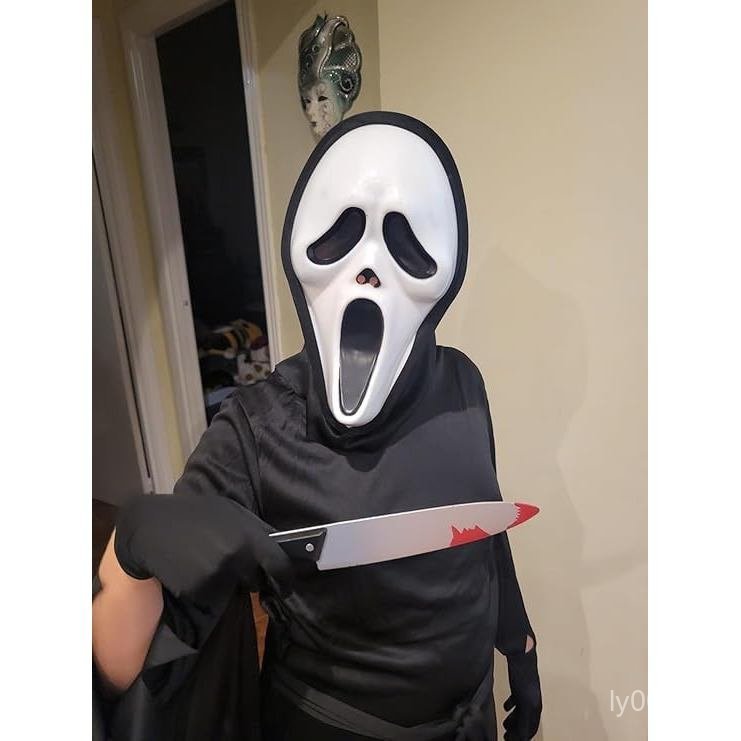 หนาฮาโลวีน Scream Mask Scream Mask Grim เสาหินน่ากลัว estival Scream Skull Masks IMGS