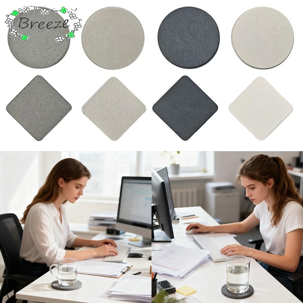 BREEZE Diatomite Coaster, เสื่อกันลื่นแห้งเร็วทนความร้อน,ทนทาน Dampproof ทนความร้อนหนาดูดซับน้ํา Coaster ห้องน้ํา
