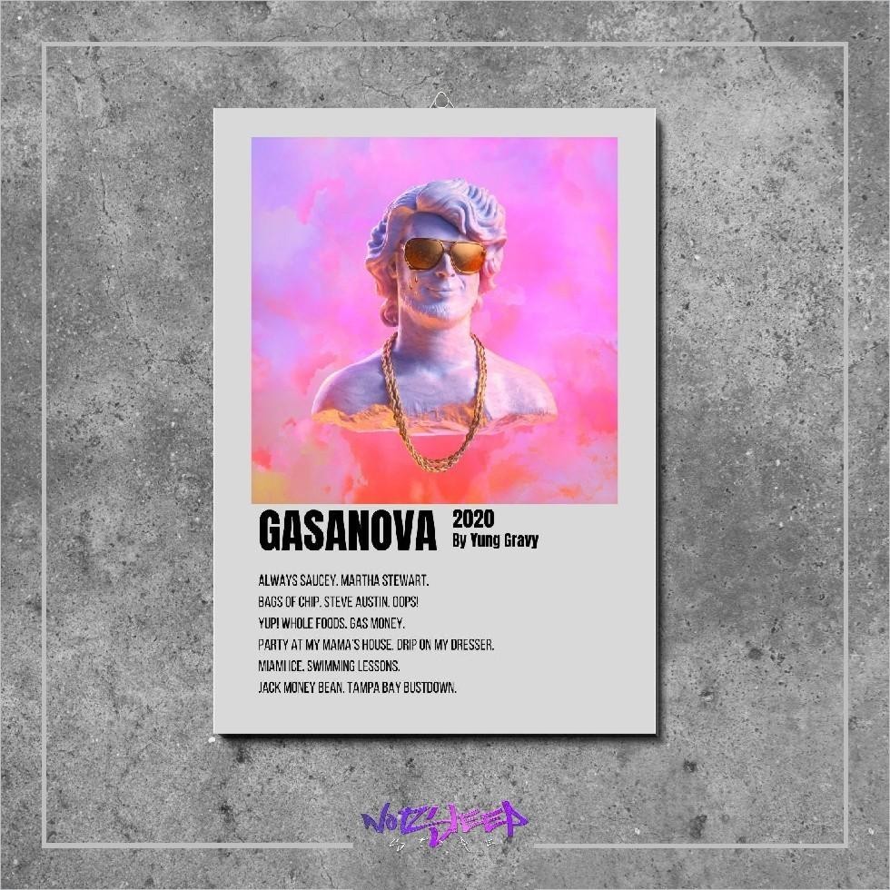 Gasanova Yung Gravy Band Music Album Cover โลว์ร็อค nosleepstore