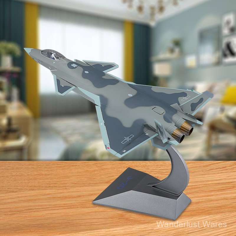 1: 48 J-20 รุ่น Air Exhibition Fighter โลหะผสม J-20 J20 จําลองเครื่องบินเครื่องประดับเกษียณอายุที่ระ