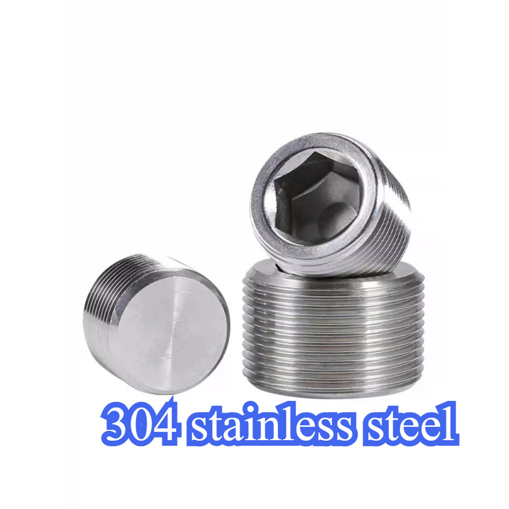 304 ปลั๊กหกเหลี่ยมสแตนเลส NPT/PT ลวดด้านนอกปลั๊กตุ๊กตา 2RC ท่อปลั๊กคอ NPT ปลั๊กน้ํามัน THP-MB