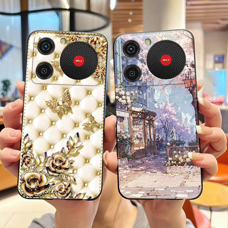 เคสโทรศัพท์สําหรับ ZTE Nubia Music, Z2353 ซิลิโคนอ่อนนุ่มสีดํากรณี Cool สไตล์รูปแบบ Dragon King,Lion