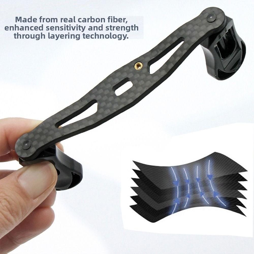 ยอดเยี่ยม ด้ามรอกเบทคาสติ้ง,คาร์บอนไฟเบอร์8*5มิลลิเมตรสกรูรอกตกปลาจับ,แบบพกพาติดตั้งด้านข้างลูกบิดโลหะ100มิลลิเมตรโยกแขนเปลี่ยนกลางแจ - รูปที่ 3