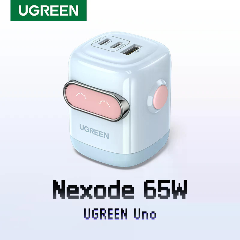 UGREEN 65W GaN Charger Robot Design PD3.0 QC4.0 Fast Charger สําหรับ IPhone Xiaomi Huawei แล็ปท็อปแท