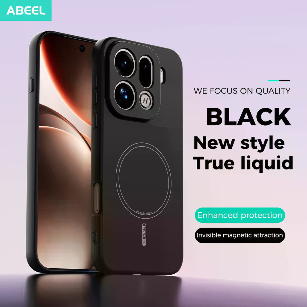 สําหรับ OPPO Find X9 Pro Magnetic Wireless Charger Case Hand Feel Liquid Silicone Soft Mobile Phone 