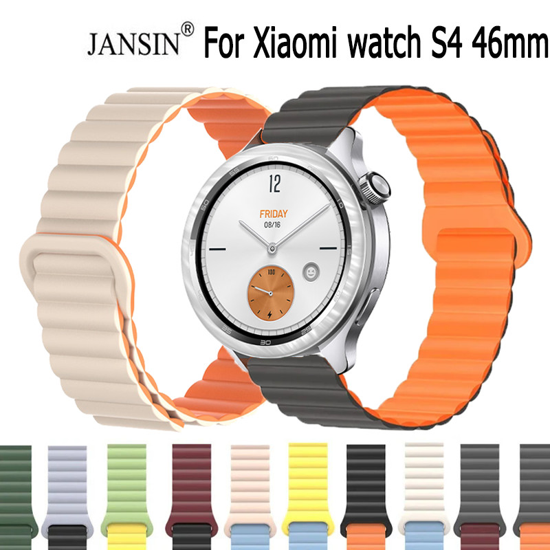 ห่วงแม่เหล็กสําหรับ xiaomi watch s4 46 มม.สร้อยข้อมือซิลิโคนสายรัดข้อมือ Redplacement