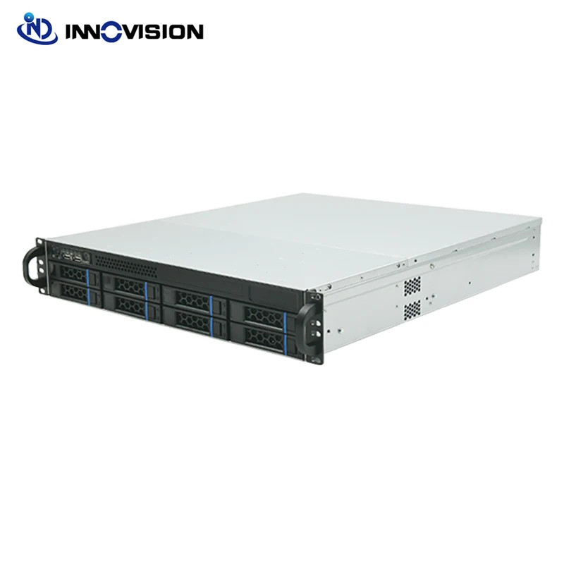 8bay Hdd 2u 520mm Hotswap Server Case รองรับ Atx Psu M-atx 9.6*9.6 และด้านล่างเมนบอร์ดอุปกรณ์เสริม 6