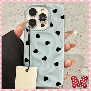 ความรัก จุดคลื่น เคสกรณีมือถือสำหรับไอโฟน17promax 16 15 13 ป้องกันการชนกัน For iPhone 15 14 12 16 Promax XS XR 7/8 Plus