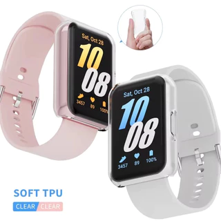 กรณี TPU อ่อน for Samsung Fit 3 ด้วยฟิล์มป้องกันหน้าจอรอบๆ อุปกรณ์เสริมป้องกันป้องกันเชลล์ for Huawei Band 11