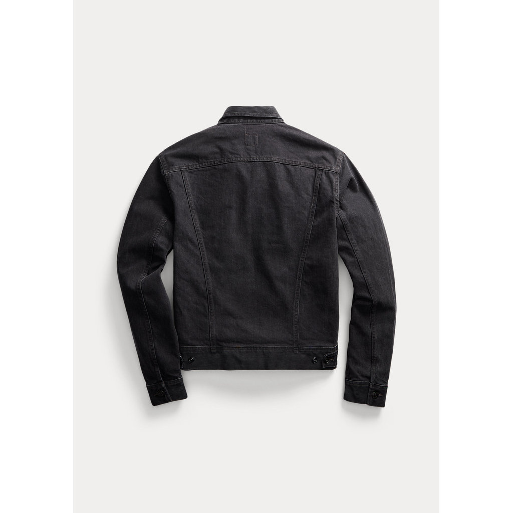RRL复古 Worn-In Black Denim Trucker Jacket 牛仔夹克外套