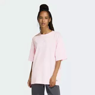adidas ไลฟ์สไตล์ เสื้อยืดพิมพ์ลาย MINI EMBROIDERY OVERSIZED ผู้หญิง สีชมพู KA5085