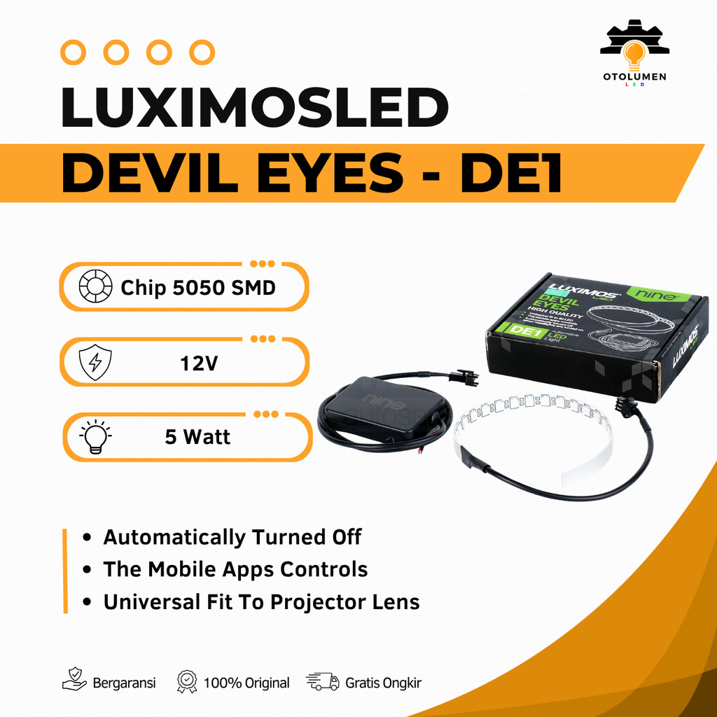 Devil Eyes 22 Points Android Module RGB APP Bilined Projector Universal Devil Eye RGB 12V DE1 - LUXI