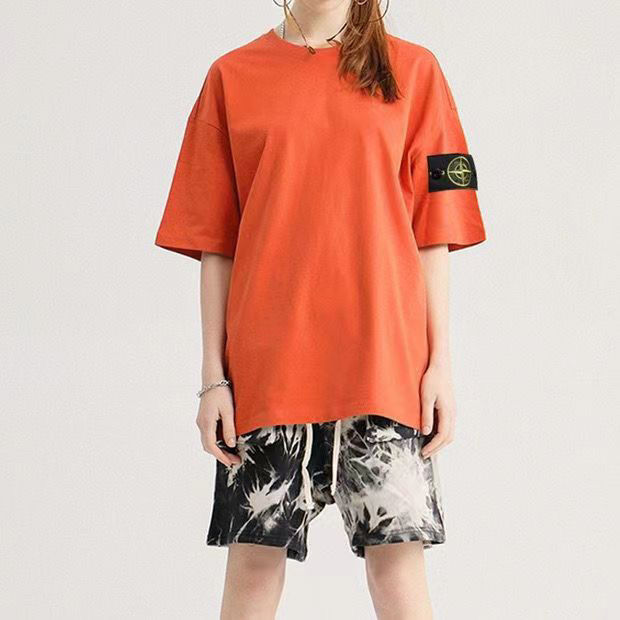 เสื้อยืดคู่แขนสั้น STONE ISLAND ของแท้ เหมาะสำหรับผู้ชายและผู้หญิง ใส่ได้ทุกวัย ในหน้าร้อน