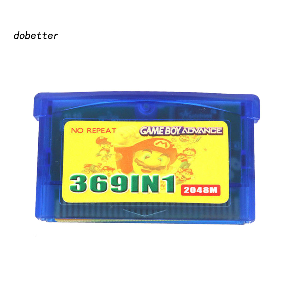 <Dobetter> 369 in 1 US Version Game Cartridge Gaming Card สําหรับ GameBoy Advance