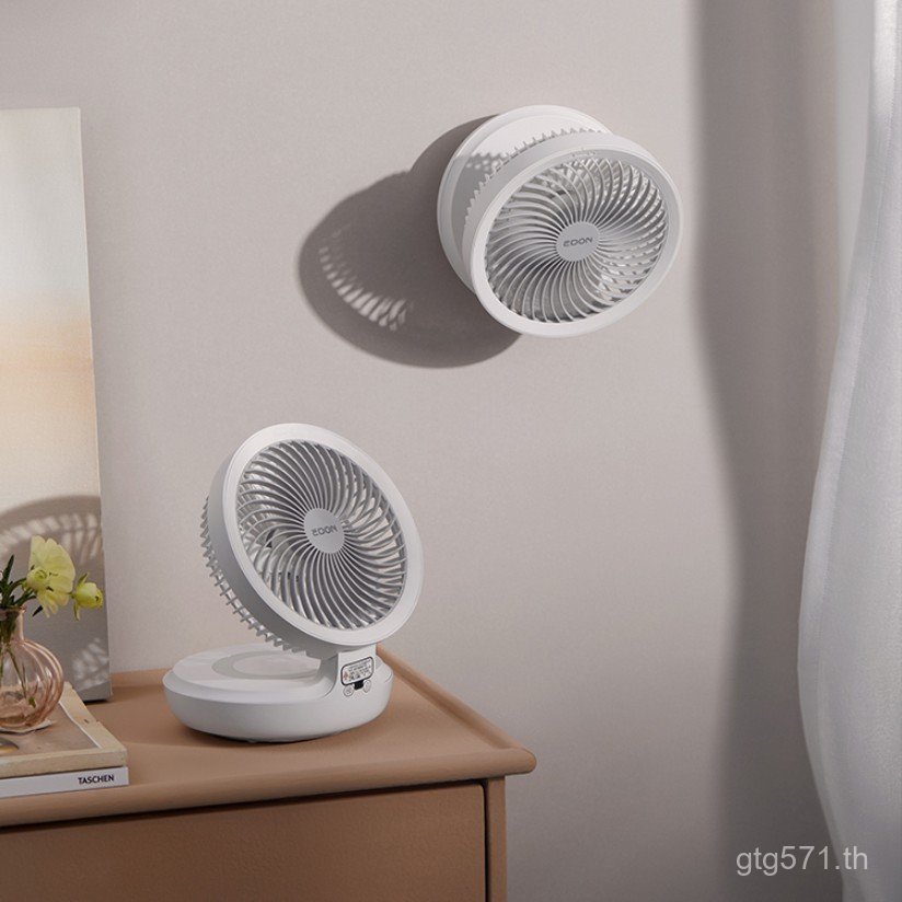 Edon edon รถแบบพกพาพัดลมสํานักงานในครัวเรือน usb สามารถแขวนผนังระงับพัดลมชาร์จมินิพับ ZLPR