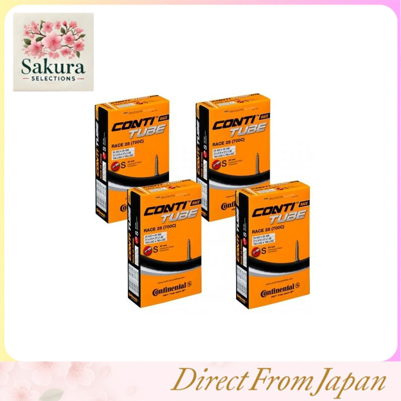 Set of 4 Continental Tubes Race28 700×20-25C (French valve 42mm) [Parallel Import]