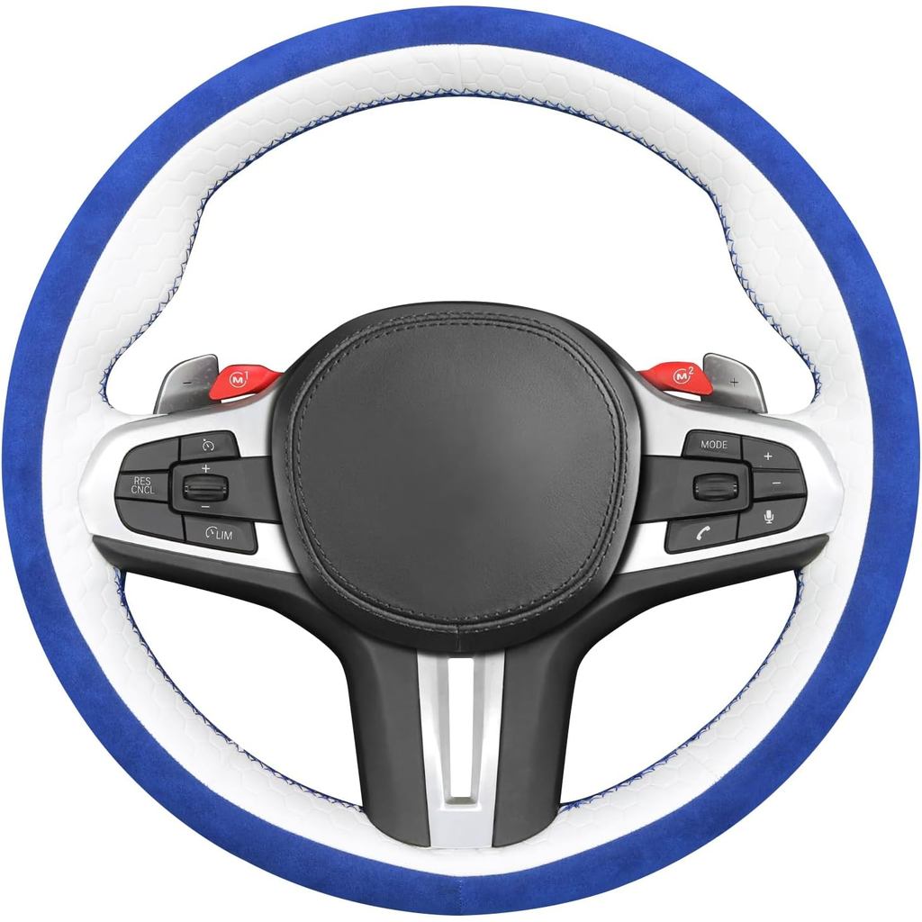 MEWANT Hand Stitch 3D สไตล์พวงมาลัยสําหรับ BMW M5 F90 2018-2021/M8 F91 F92 F93 2020-2021/X3 M F97 20