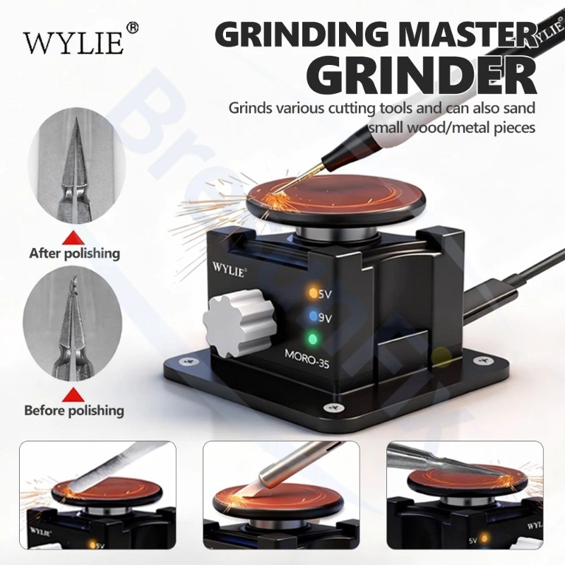 WYLIE MORO-35 แผ่นดิสก์เครื่องขัดสําหรับแหนบใบมีด Test Probes ซ่อมเครื่องมือโลหะไม้พลาสติกหยกเครื่องมือบด