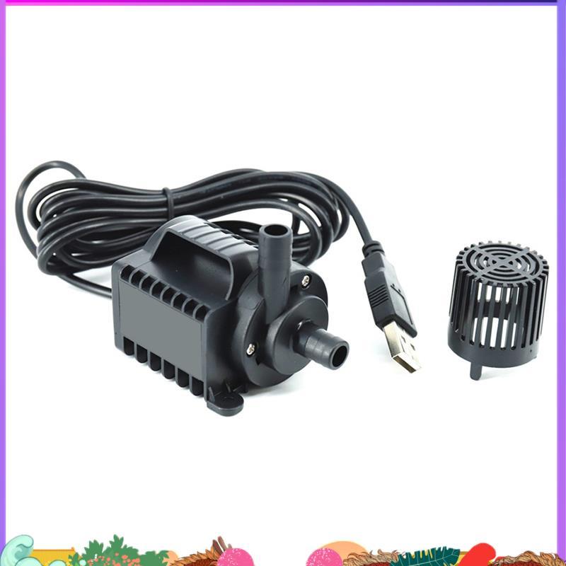 Super 5V Submersible ปั๊มน้ํา 0-600L/H ปั๊มน้ําพุขนาดเล็ก 8 ระดับปรับ 0-7.2ft ยก USB ชาร์จสําหรับสระ