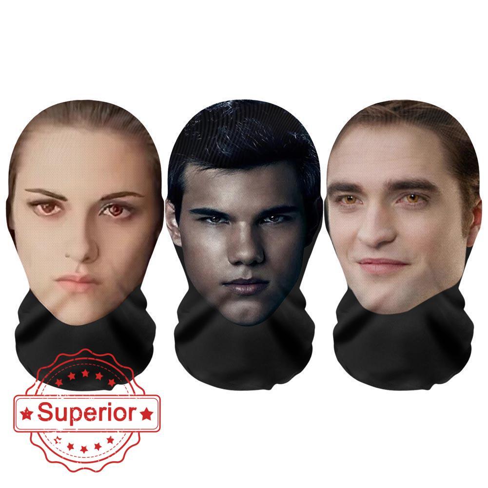 3D พิมพ์หน้ากากเต็มหน้าคนดังหน้ากากคอสเพลย์หน้ากากหน้ากาก Pattinson Robert Kristen ตลก L1V2
