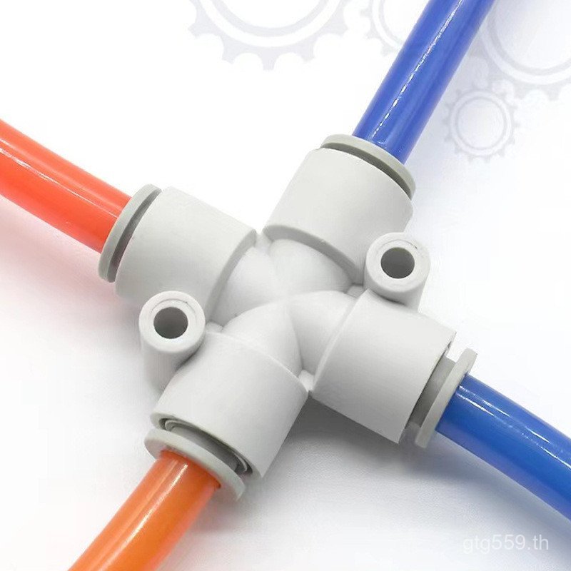 8 มม. Quick Connector Cross KQ2TY สี่หายใจนิวเมติก KQ2TW Connector ท่อ Quick ใส่ Air ท่อ Quick ใส่ 6