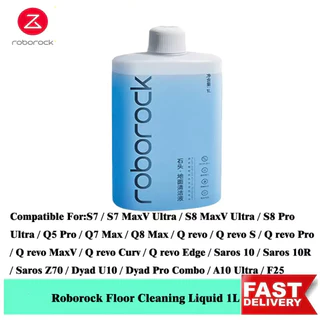 Roborock น้ํายาทําความสะอาดพื้น 1L สําหรับ Qrevo Curv Q Revo S Saros 10 / 10R / Z70 / Q revo Edge