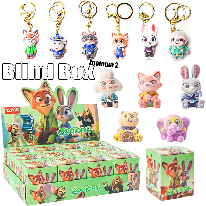 2025 Zootopia 2 Action Figure Nick Judy Bogo Bellwether Sloth Zootopia กล่องตาบอด 12 ชิ้นคอลเลกชันขอ